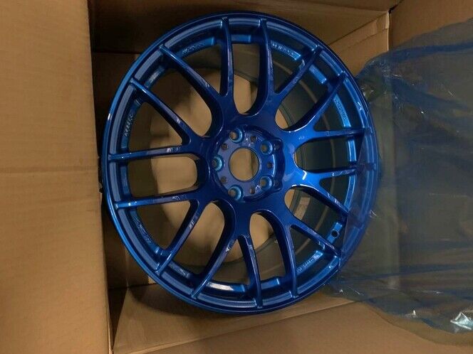 Work Emotion M8R Candy Apple Blue 18x9.5 +38 5x114.3 (Sold as Pair) - 2015-2024 Subaru WRX / 2015-2021 STI / 2019-2024 Forester