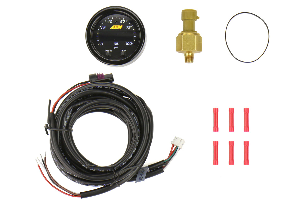 AEM X Series Universal Oil Pressure Gauge 0-100psi 52mm - Universal