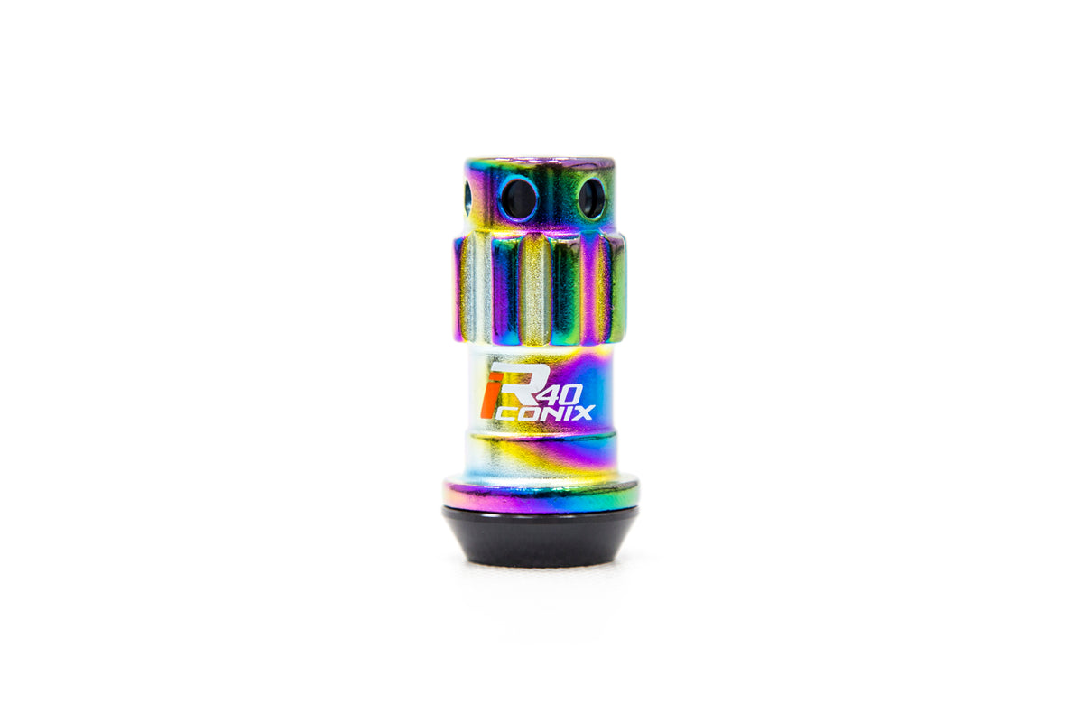 KICWRIA13NK Project Kics R40 Iconix With Aluminum Cap and Locks - 2015+ WRX / STI / 2013+ FT86 / 2014+ Forester -Neo Chrome,