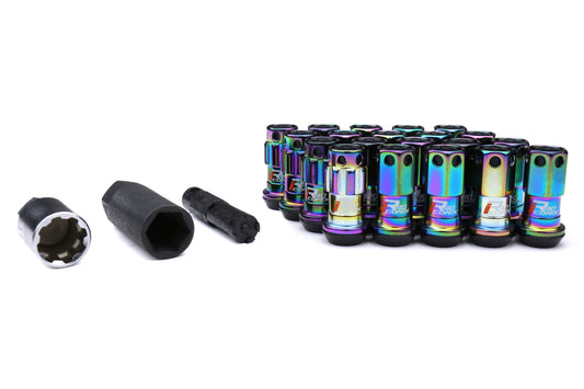 KICWRIA13NK Project Kics R40 Iconix With Aluminum Cap and Locks - 2015+ WRX / STI / 2013+ FT86 / 2014+ Forester -Neo Chrome,