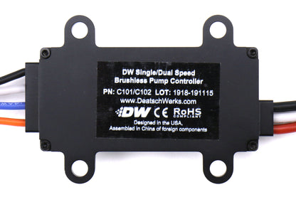 DET9-441-C101-0900 DeatschWerks DW440 440lph Brushless Fuel Pump with Single Speed Controller - Universal,