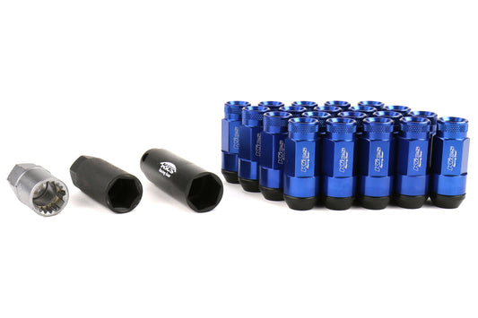KICWRL5313U Project Kics Leggdura Racing Shell Type Lug Nut 53mm (Open-End) - 2015+ WRX / 2015+ STI / 2013+ FT86-Blue,