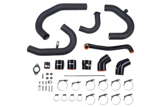 ETS200-40-ICP-001 ETS Front Mount Intercooler Piping Kit - 2015-2018 WRX-Wrinkle Black - Stainless Steel-Stock BOV-Stock,