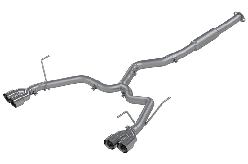 MBRS4802304 MBRP Race 3in Quad Tip Cat Back Exhaust - 2015+ WRX / STI-Stainless Steel,