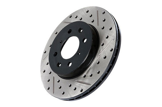 STT127.47036R Stoptech Slotted/Drilled Rotor Front Right - 2015-2021 Subaru WRX,