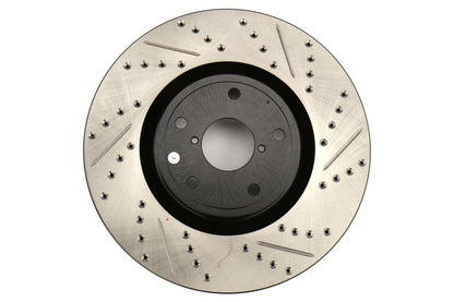 STT127.47022L StopTech Drilled and Slotted Sport Rotors (Front Left) - 2015+ STI,