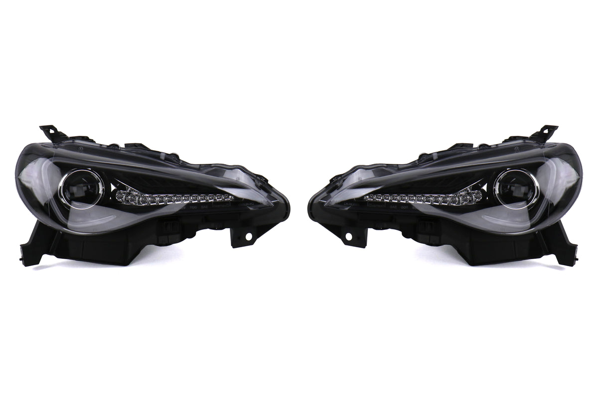 SCDLHP-FRS12JM-TM Spec-D Projector Headlight Black Housing With LED - 2013-2020 FRS / BRZ / 86,