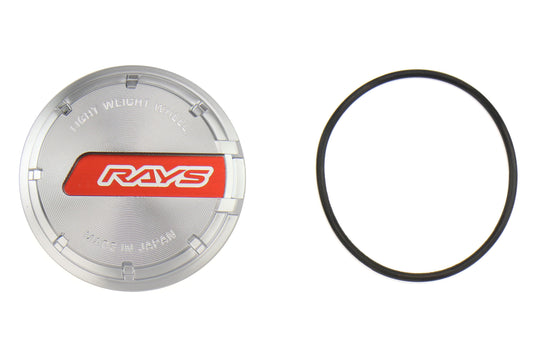 GRAWCGLRDSL Rays Gram Lights 57CR / 57DR GL Center Cap-Red-Silver,