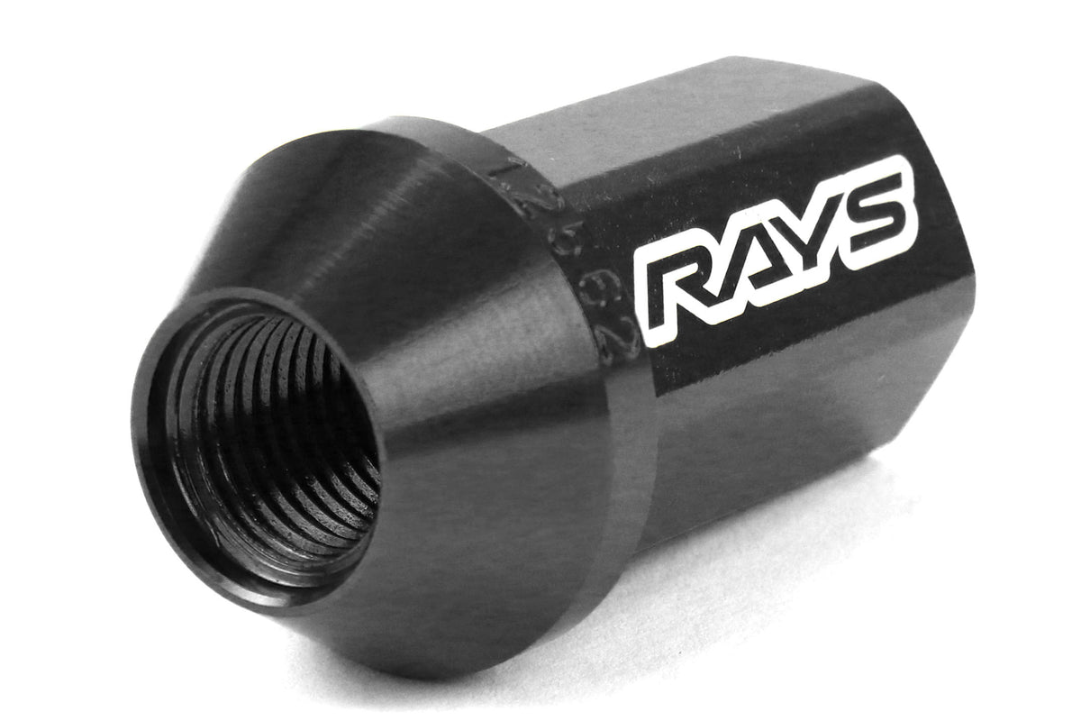 VLKWDURA4212125B Rays Dura-Nut L42 Straight Type lug nuts - 2015+ WRX / 2015+ STI / 2013+ BRZ / 2014+ FORESTER-Black,
