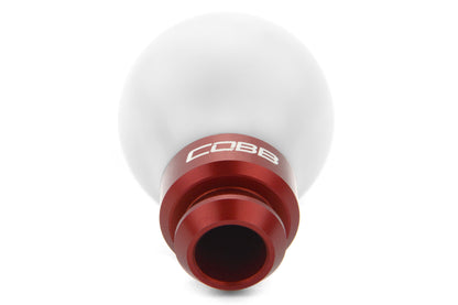 COB211350-W-RD COBB Tuning Delrin Shift Knob White/Red 5MT - Subaru 5MT Models (inc. 2002-2014 WRX),
