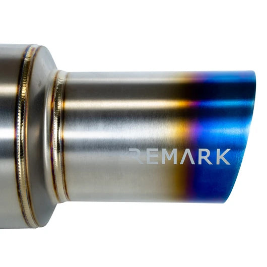 REMRK-C1076S-01T Remark R1-Spec Catback Exhaust Burnt Stainless Steel Tip - 2015-2021 Subaru WRX / STI,