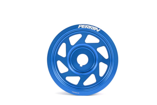PERPSP-ENG-100BL PERRIN Lightweight Crank Pulley Blue - Subaru Models (inc. 2002-2014 WRX / 2004+ STI),
