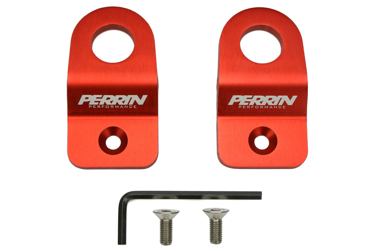 PERPSP-ENG-521RD PERRIN Upper Radiator Bracket Set Red - Subaru WRX 2008-2014 / STI 2008-2014,