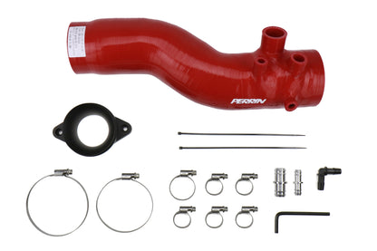 PERPSP-INT-424RD Perrin 3.0" Turbo Inlet Hose With Nozzle - 2015-2018 WRX-Red,