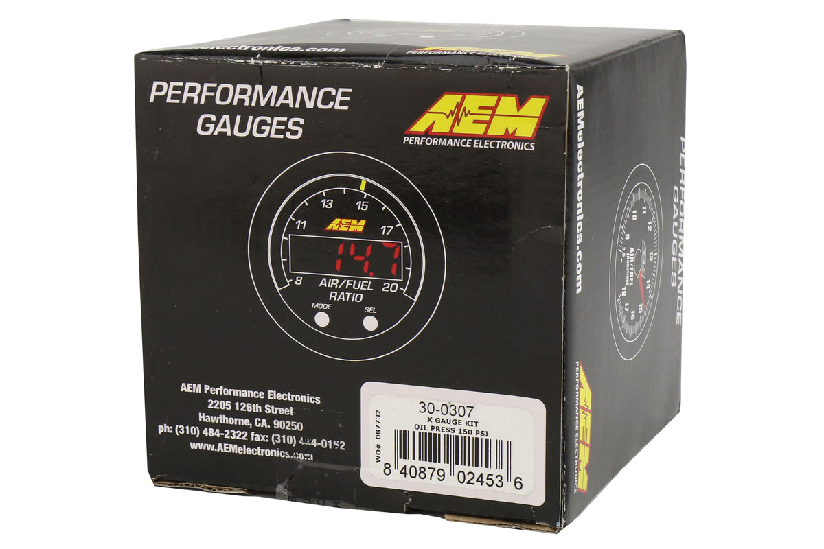 AEM X Series 30-0307 Universal Oil Pressure Gauge 0-150psi 52mm - Universal