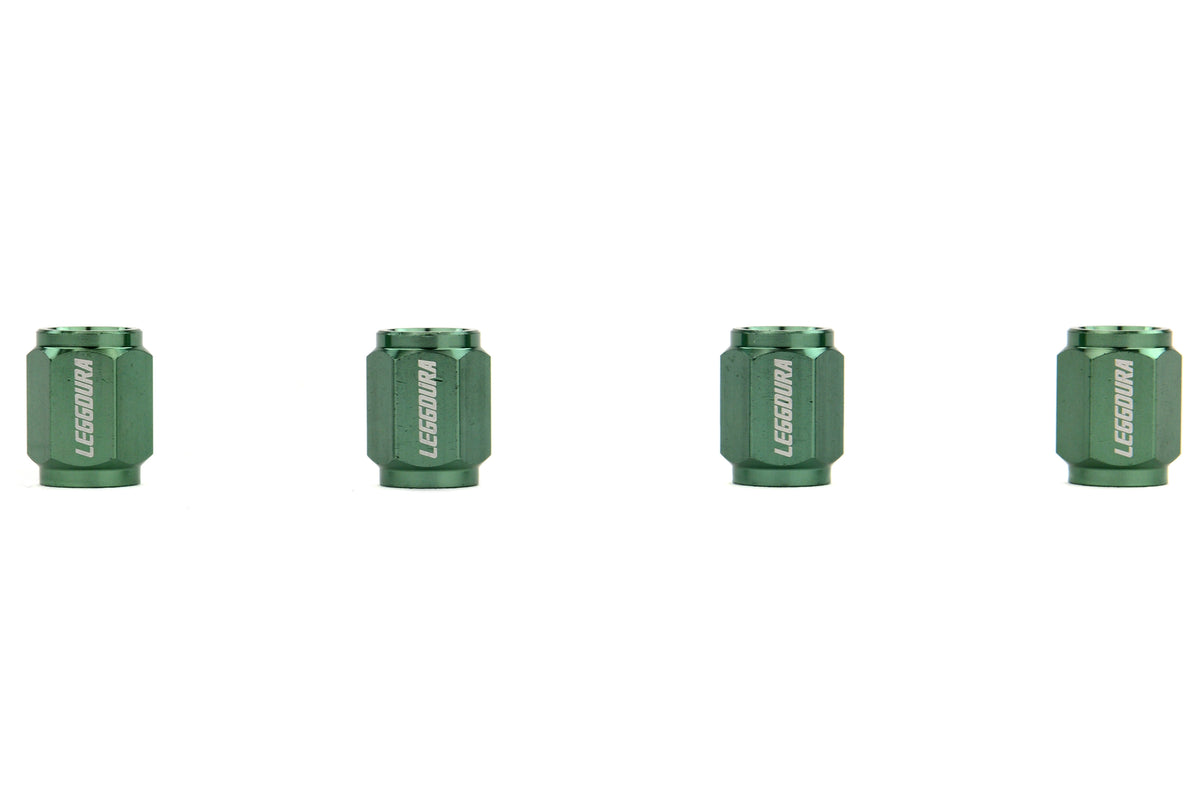 KICWCKIVM Project Kics Leggdura Valve Cap Set - Universal-Green,
