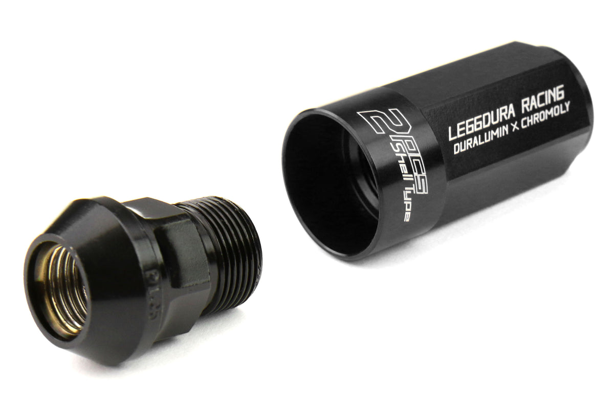 KICWCL5313K Project Kics Leggdura Racing Shell Type Lug Nut 53mm (Closed-End) - 2015+ WRX / 2015+ STI / 2013+ FT86-Black,