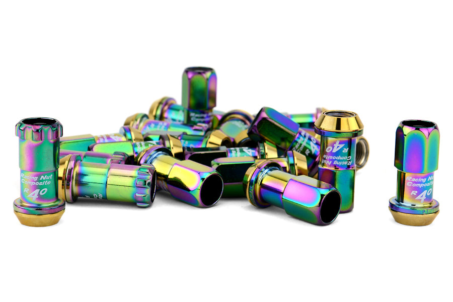 KICKRC13N Project Kics R40 Lug Nuts - 2015+ WRX / 2015+ STI / 2013+ FT86-R40 REVO Neo Chrome with Locks,