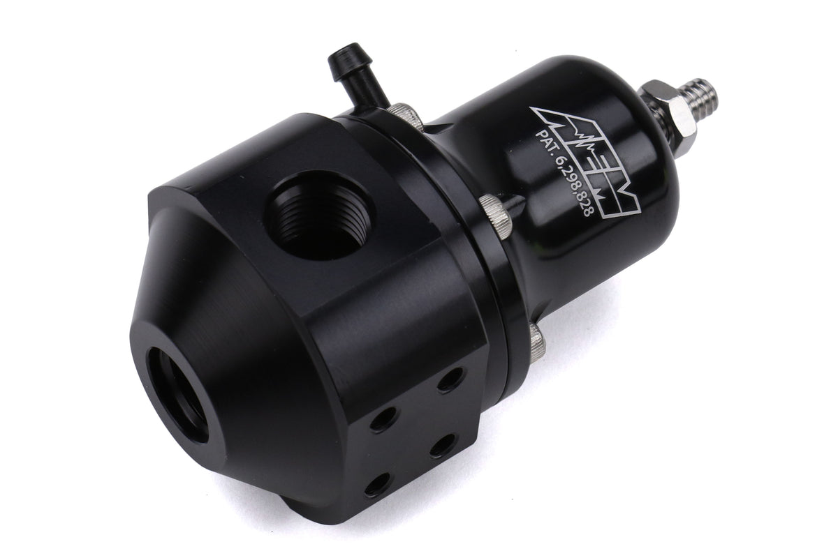 AEI25-305BK AEM 25-305BK Universal High Cap Adjustable Fuel Pressure Regulator,