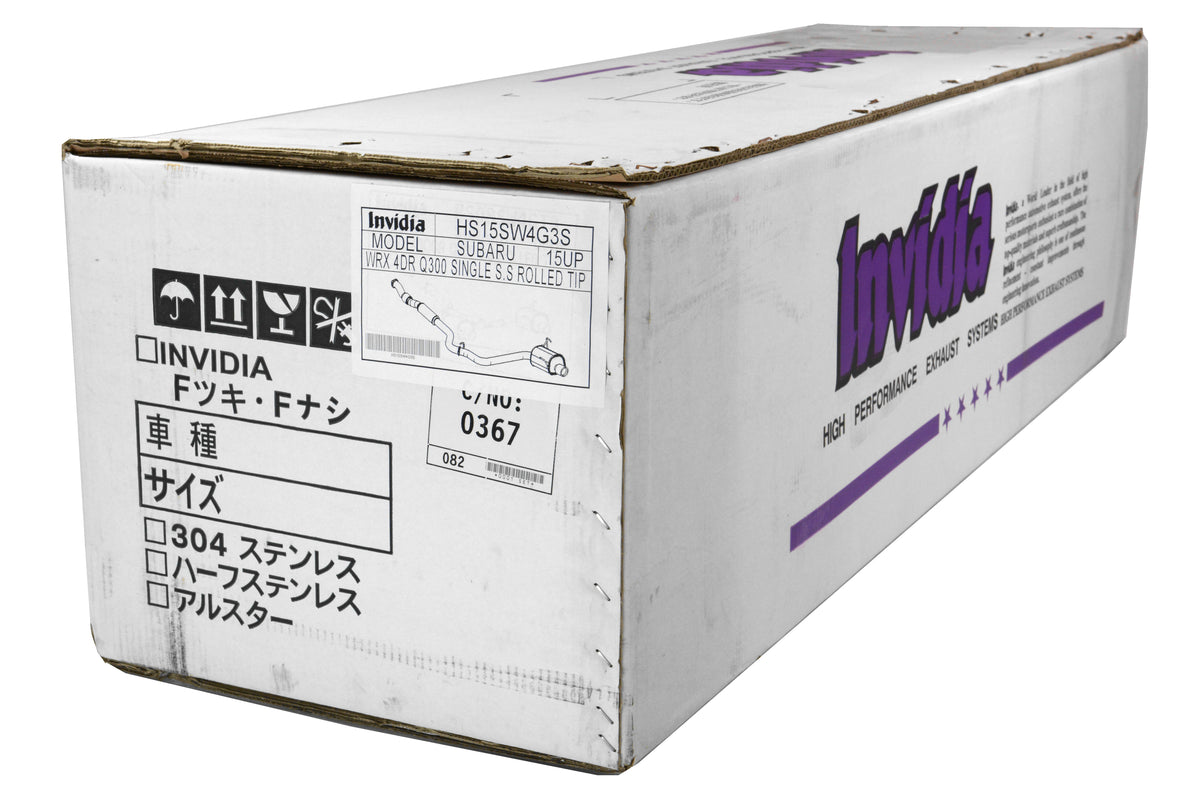 INVHS15SW4G3S Invidia Q300 Resonated Single Exit Exhaust  - 2015+ WRX / 2015+ STI,