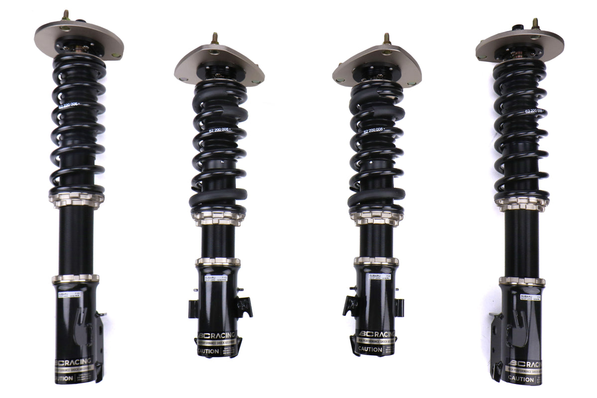 BCRF-02-BR-RC BC Racing BR Coilovers w/ Rear Camber Plates - 2002-2007 Subaru WRX / 2004 STI,