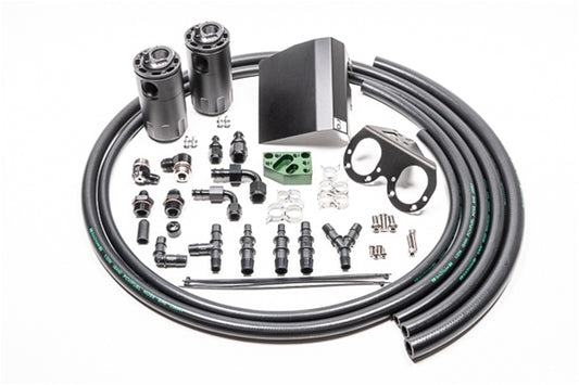RAD20-0608-FL Radium Engineering Dual Fluid Lock Catch Can Kit,