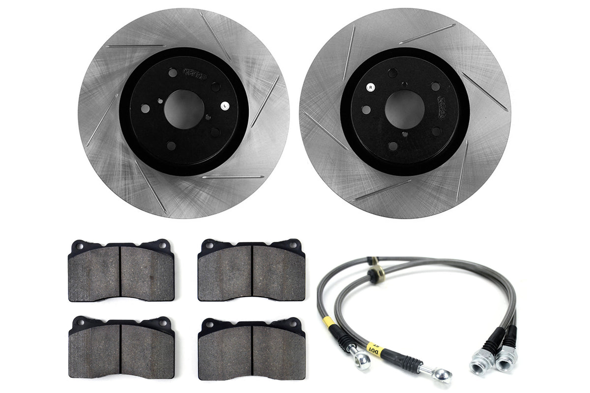 Stoptech Sport Kit Slotted Rotors Front - 2015-2017 Subaru STI