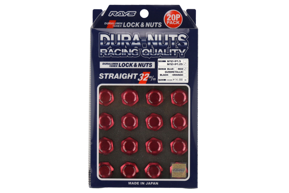 VLKWDURA3212125R Rays Dura-Nut L32 Straight Type lug nuts - 2015+ WRX / 2015+ STI / 2013+ BRZ / 2014+ FORESTER,