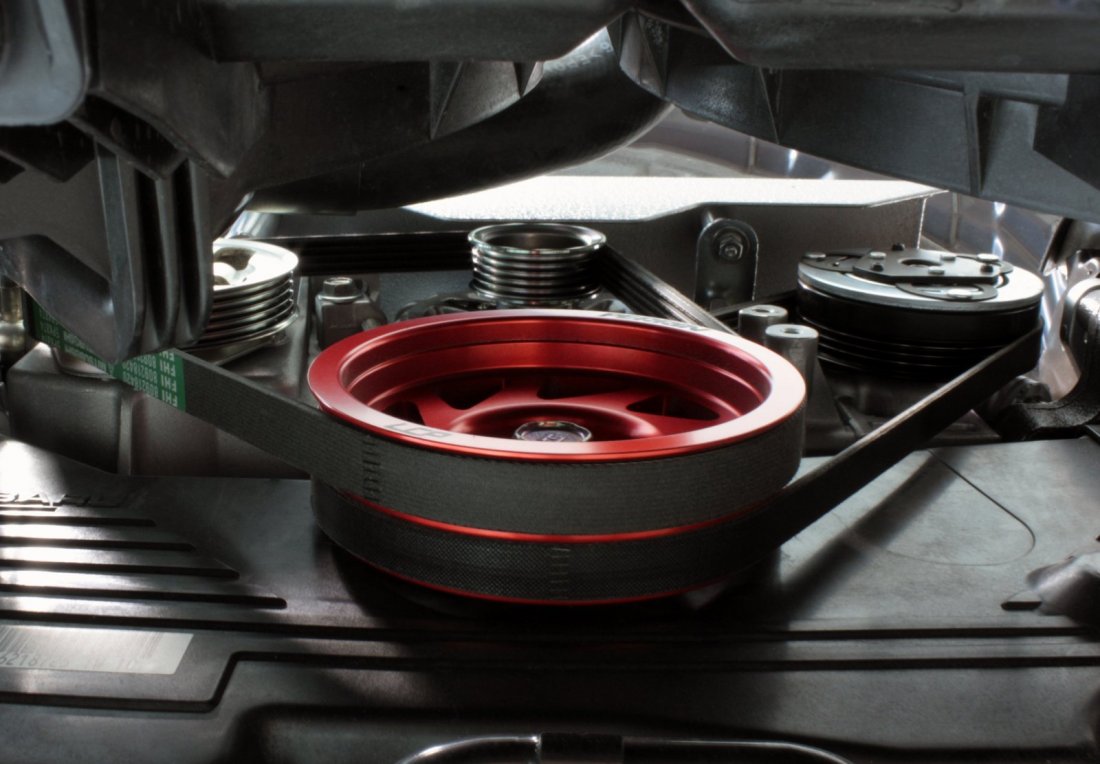 PERPSP-ENG-100RD Perrin Lightweight Crank Pulley - 2015+ STI-Red,