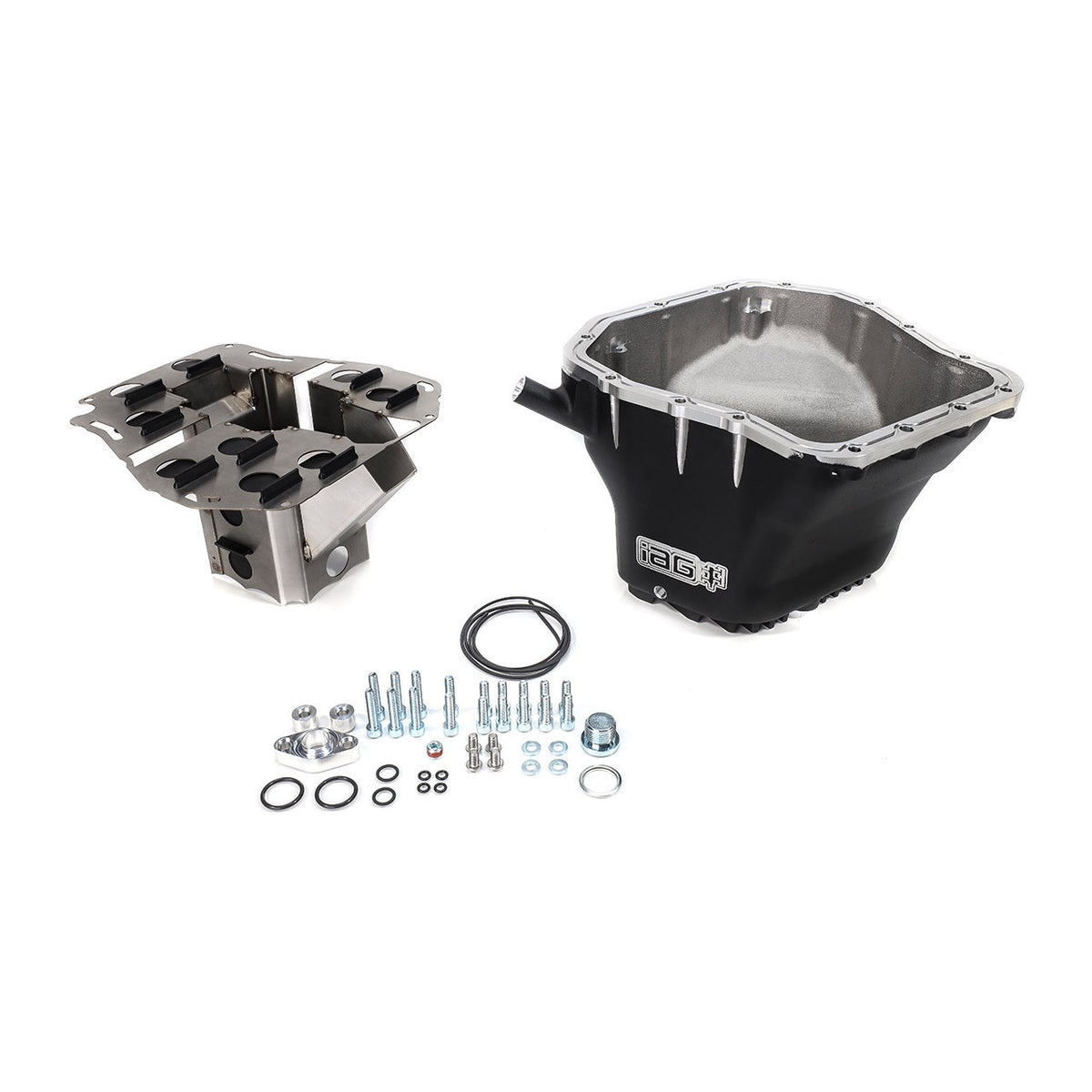 IAGIAG-ENG-2203BK IAG EJ Competition Series Oil Pan w/ Removable Comp Series Lower Baffle - Black Finish (Pan & CS Baffle Only),