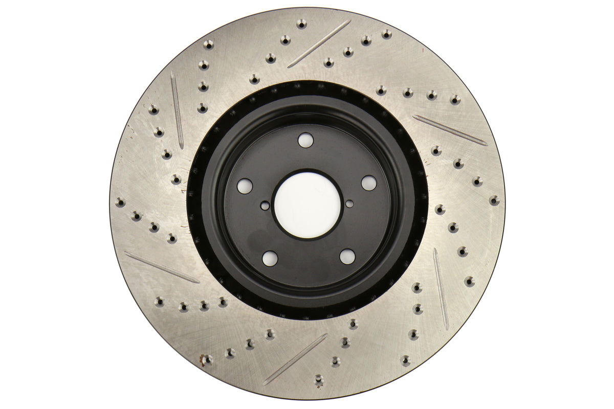 STT127.47022L StopTech Drilled and Slotted Sport Rotors (Front Left) - 2015+ STI,