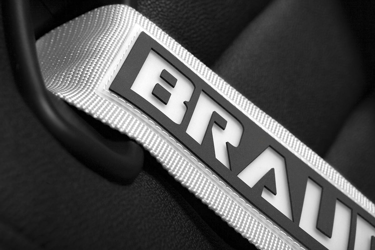 Braum 5 Point 3inch SFI Approved Racing Harness - White Each - Universal