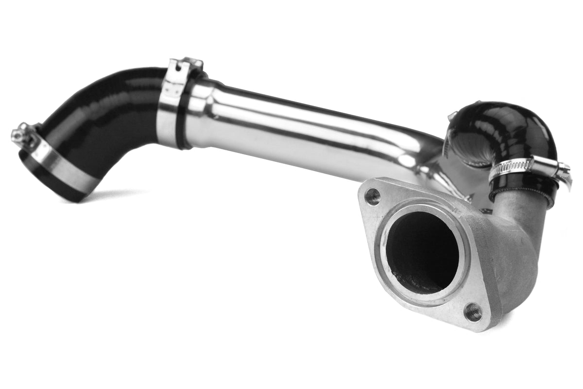 MIMMMTMIC-WRX-15PBK Mishimoto Performance Top Mount Intercooler and Charge Pipe Kit - 2015+ WRX-Polished Pipe, Black Intercooler,