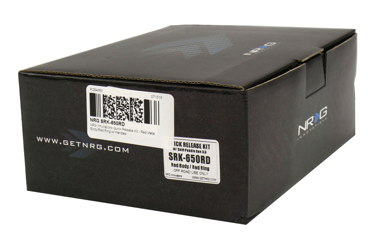 NRGSRK-650RD NRG Generation 3 Quick Release Steering Wheel Adaptor : Red Body / Red Ring (SRK-650RD),