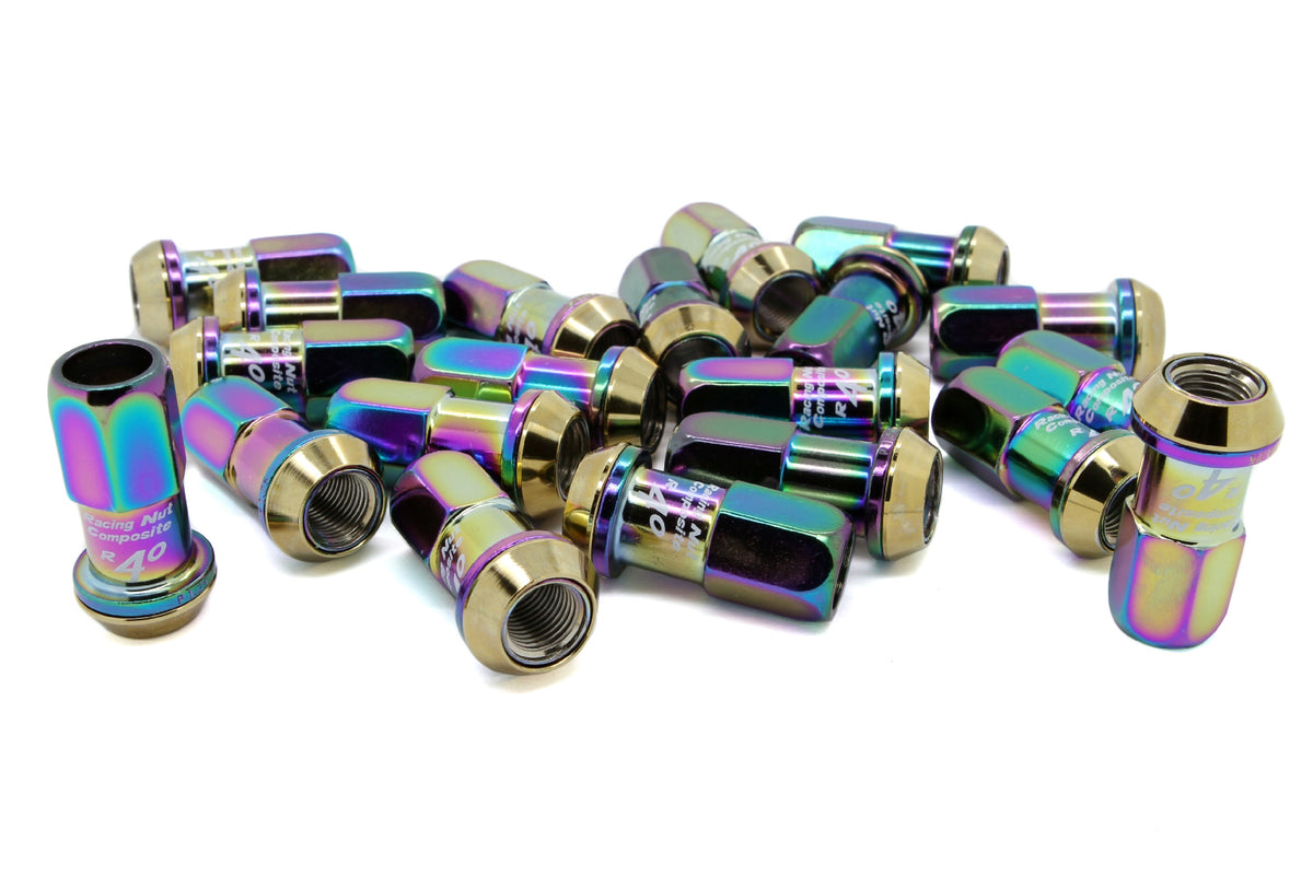 KICKRC03N Project Kics R40 Lug Nuts - 2015+ WRX / 2015+ STI / 2013+ FT86-R40 Neo Chrome,