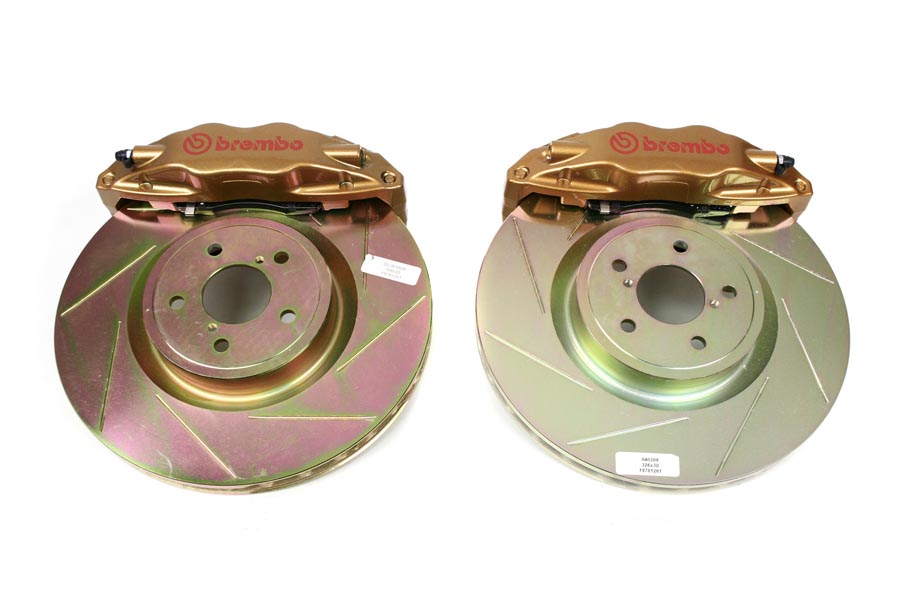 BRE1E5.6002A4 Brembo OE Gold Front Brake Kit - 2002-2014 Subaru WRX,