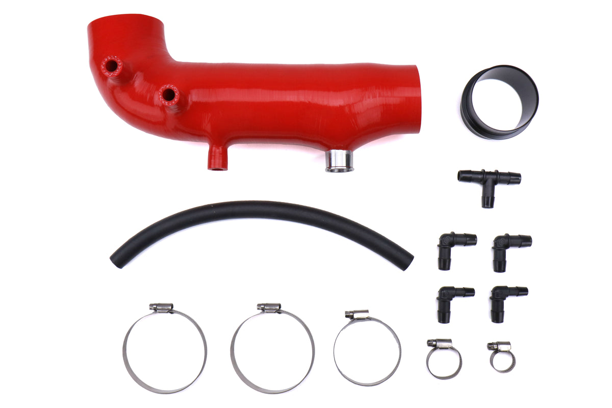 TQSTS-SU-463RD Torque Solution Turbo Inlet Hose Red - Subaru WRX 2002-2007 / STI 2004+ / Legacy GT 2005-2009,