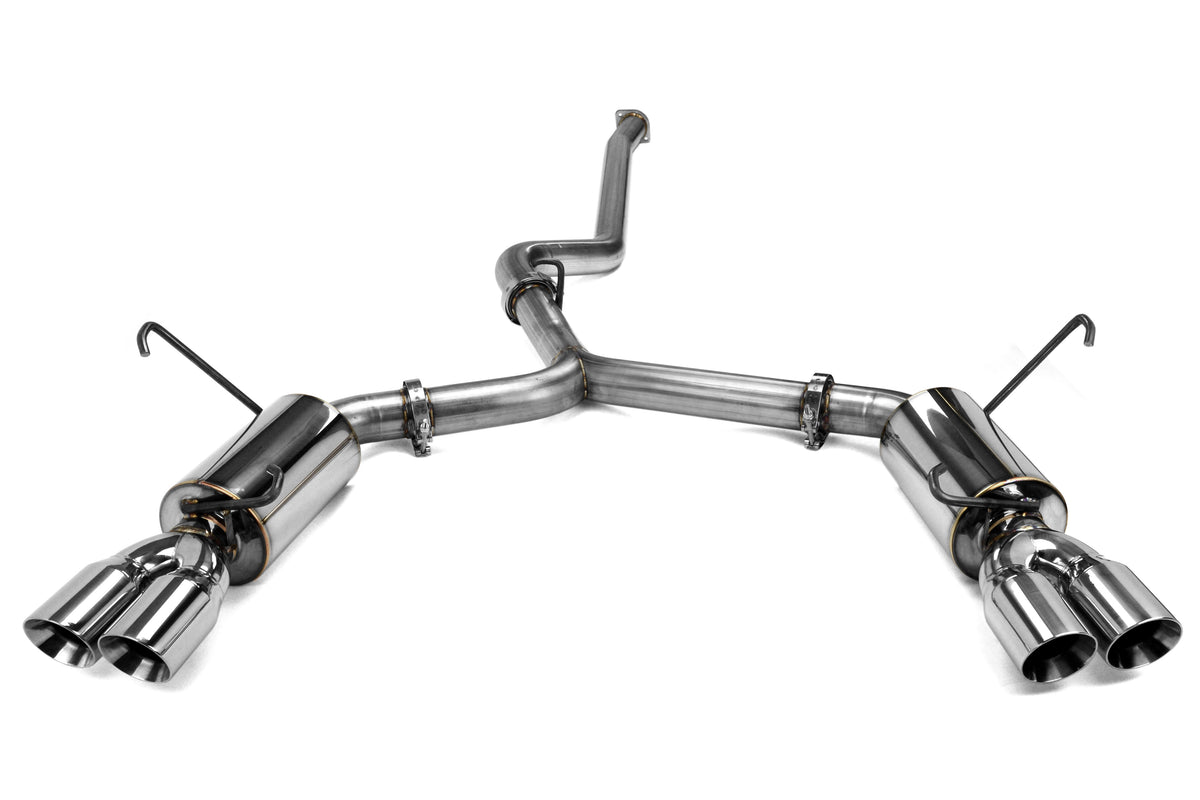 ETS200-30-EXH-011 ETS Catback Exhaust System - 2015+ WRX / STI-Muffled-No Resonator-Polished Tips,