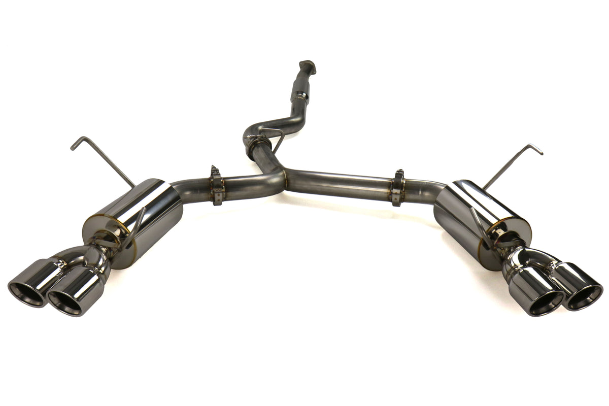 ETS200-30-EXH-013 ETS Catback Exhaust System - 2015+ WRX / STI-Muffled-Add Resonator-Polished Tips,