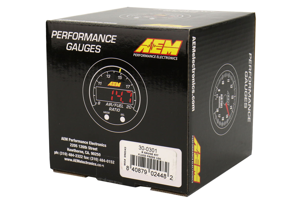 AEM X Series Universal Oil Pressure Gauge 0-100psi 52mm - Universal