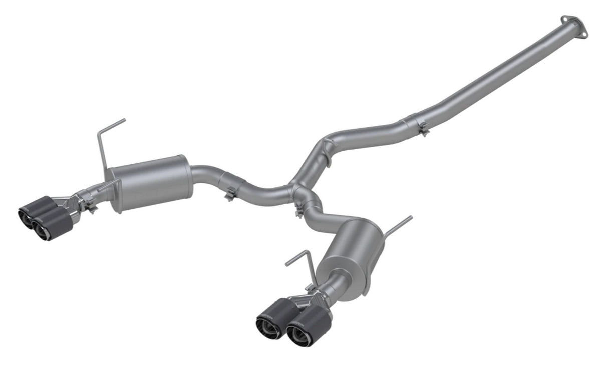 MBRS48003CF MBRP Street 3in Quad Tip Cat Back Exhaust - 2015+ WRX / STI-Carbon Fiber,