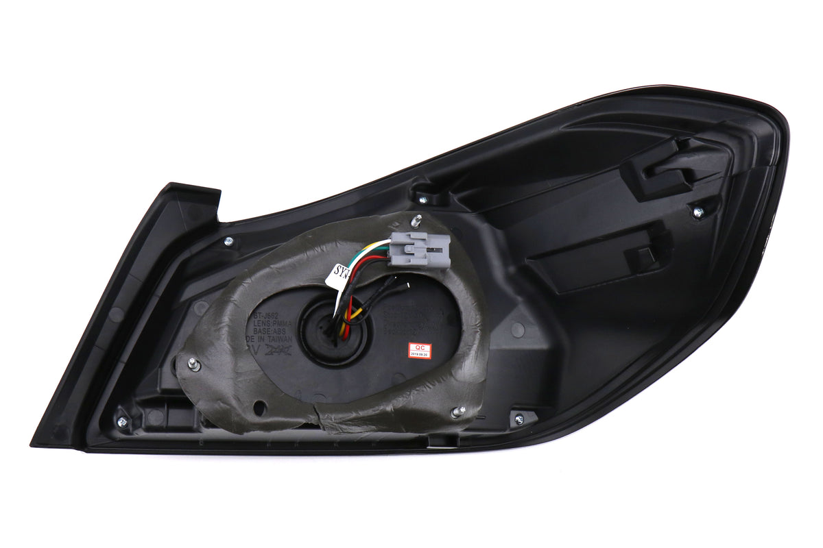 SCDLT-WRX15BKLED-SQ-TM Spec-D Sequential LED Tail Lights - 2015+ WRX / STI-Glossy Black-Clear Lens-Red LED Bar,