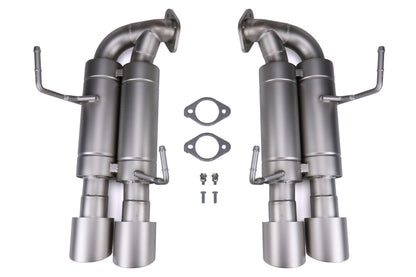 CPESBAE00002T CP-E Austenite Axle Back Quad Mufflers 4in Titan Tips - 2015+ WRX / STI,