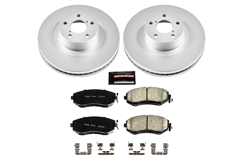 POWCRK7892 Power Stop Z17 Evolution Geomet Coated Rotor Brake Kit (Rear) - 2018-2020 Subaru Crosstrek,