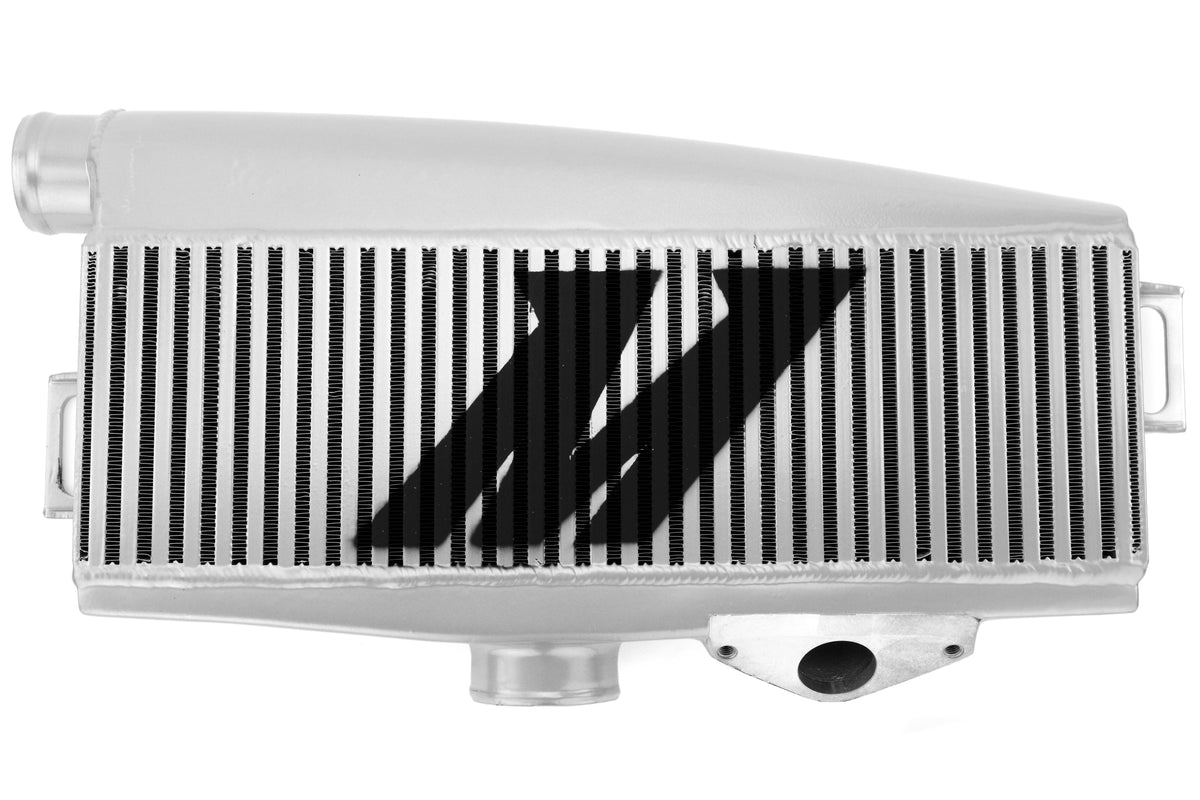 MIMMMTMIC-WRX-01SLRD Mishimoto Silver Top Mount Intercooler w/ Red Hoses - 2002-2007 Subaru WRX / 2004-2007 Subaru STI,