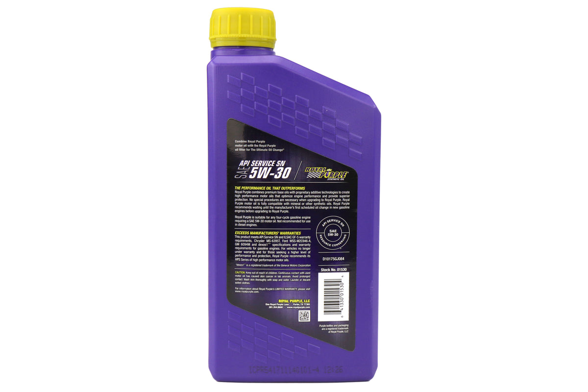 ROY01530 Royal Purple 5W30 Synthetic Motor Oil (1 Quart) - 2015-2020 WRX / STI,
