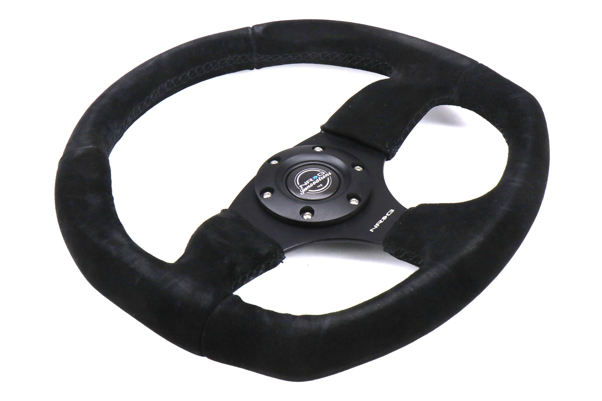 NRGRST-009S NRG ST-009S Sport Suede Leather Steering Wheel - Universal,