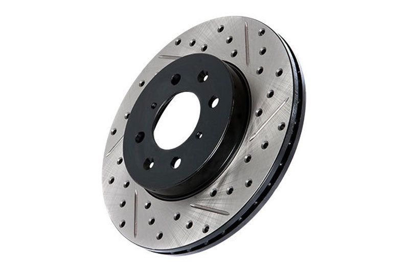 STT127.47036L Stoptech Slotted/Drilled Rotor - Front Left - 2015-2021 Subaru WRX,