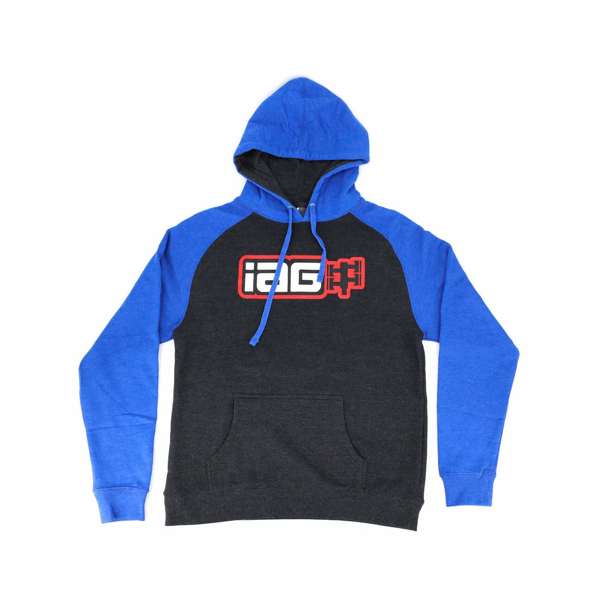 IAGIAG-APP-2081BKBLS IAG Performance IAG Boxer Logo Hoodie / Black and Blue / Size - S,