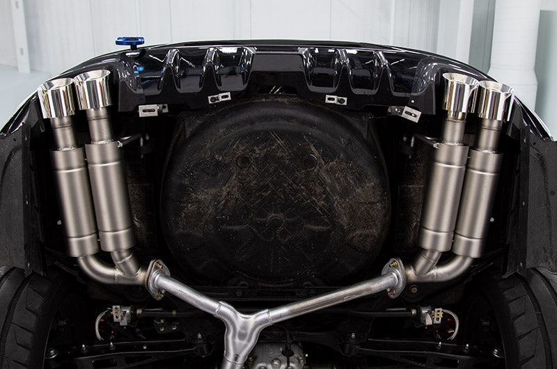 CPESBAE00002T CP-E Austenite Axle Back Quad Mufflers 4in Titan Tips - 2015+ WRX / STI,